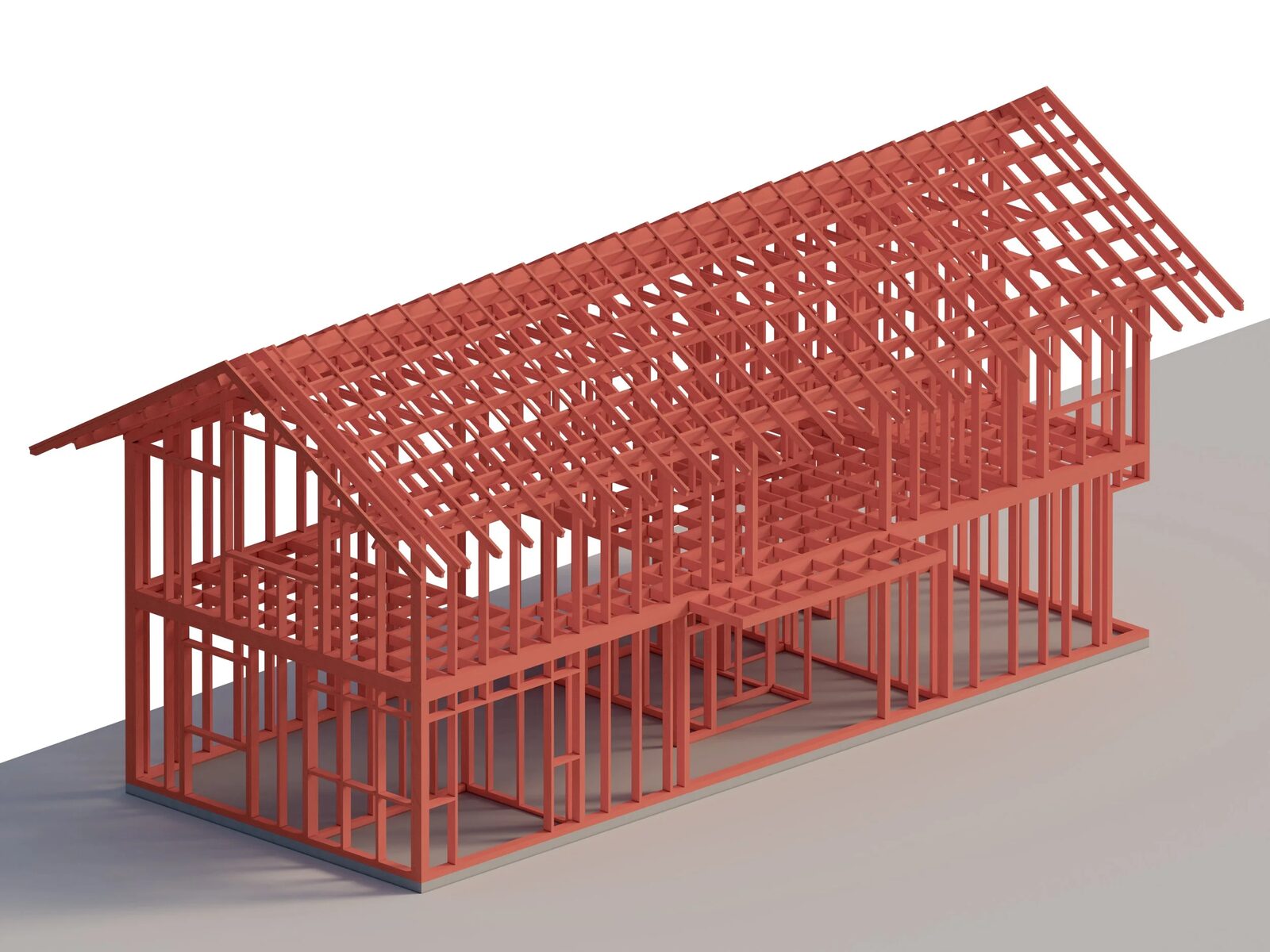 Model 3D al structurii din lemn
